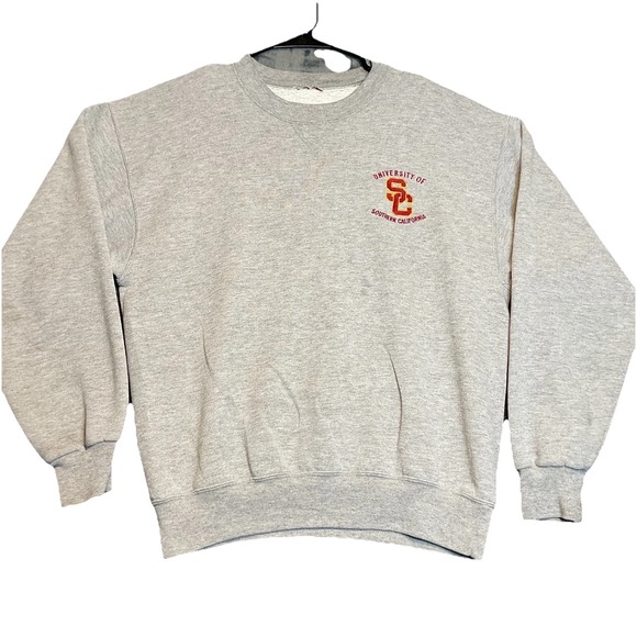 The Unbranded Brand Other - VTG University of Southern California Sweatshirt Mens L Heather Gray USC Trojans